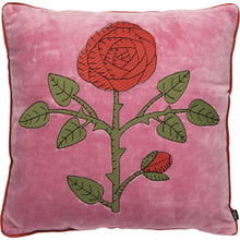 Load image into Gallery viewer, Rose Briar Embroidered Throw Pillow
