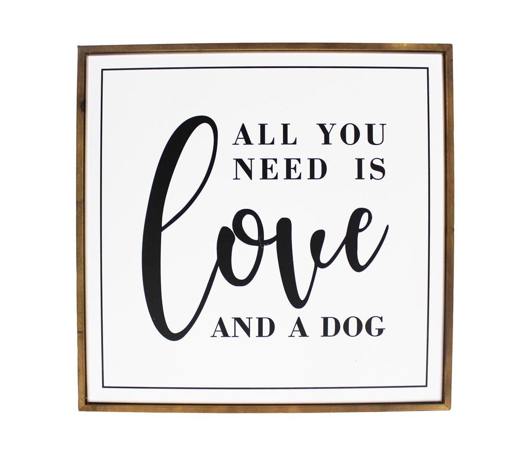 Love & A Dog Sign
