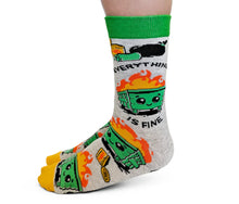 Load image into Gallery viewer, Dumpster Fire Socks- For Her
