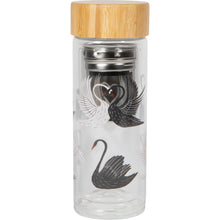 Load image into Gallery viewer, Swan Song Glass Tea Infuser Bottle
