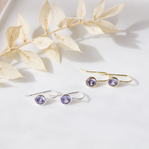 Dazzle Earrings - Silver/Purple