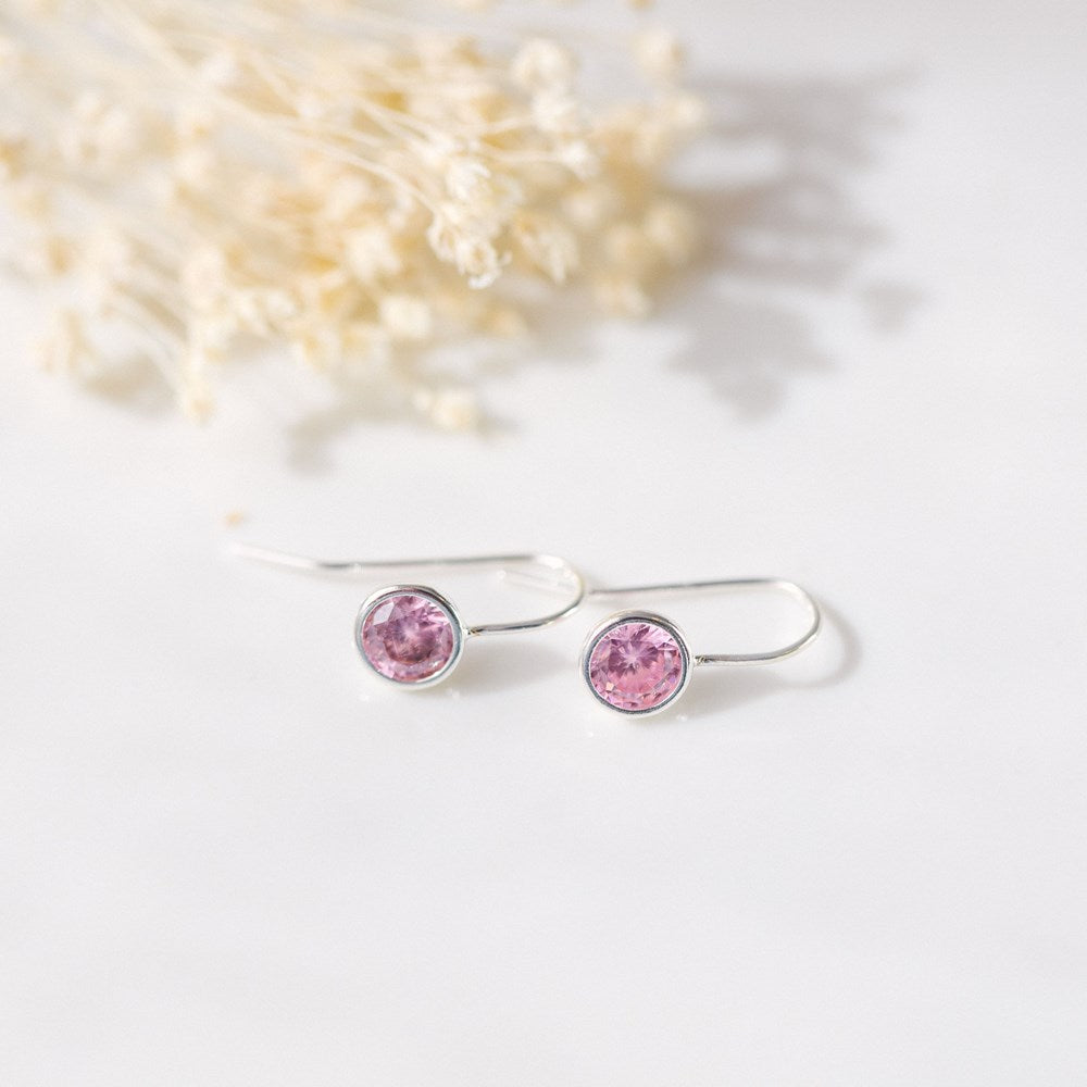 Dazzle Earrings - Silver/Pink