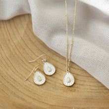 Load image into Gallery viewer, Dewdrop Earrings - Silver/Opalite
