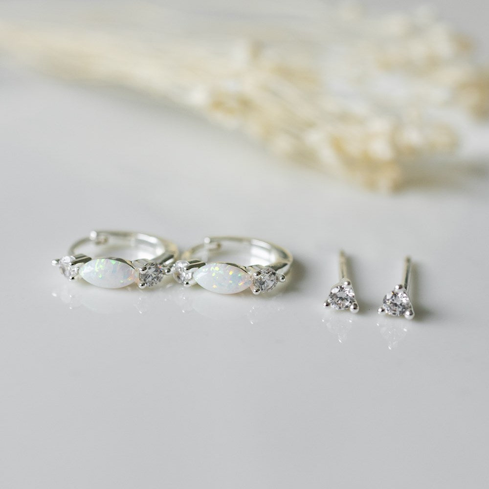 Duet Set - Opal & Sparkle - Silver/Clear/Opalite
