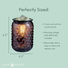 Load image into Gallery viewer, Smokey Hobnail Vintage Style Bulb Illumination Warmer

