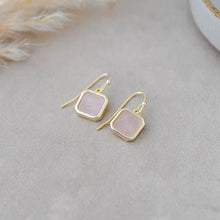 Load image into Gallery viewer, Florence Earrings - Gold/Rose Quartz
