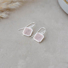 Load image into Gallery viewer, Florence Earrings - Silver/Rose Quartz
