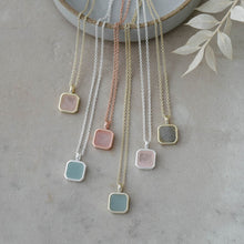 Load image into Gallery viewer, Florence Square Necklace - Gold/Labradorite
