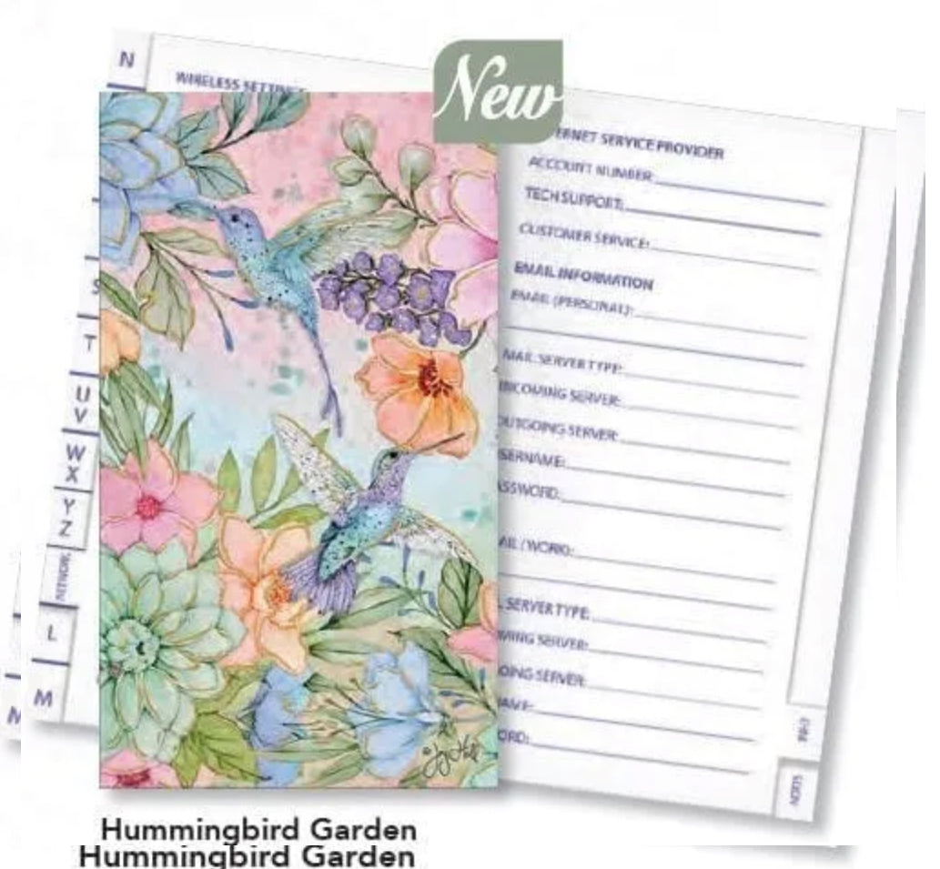 Hummingbird Password Journal
