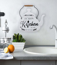 Load image into Gallery viewer, Welcome Teapot Kitchen Sign
