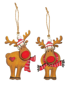 Christmas Reindeer Ornament - Assorted