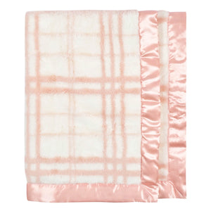 Pink Plaid Plush Blanket