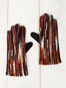 Chocolate Embroidered Gloves