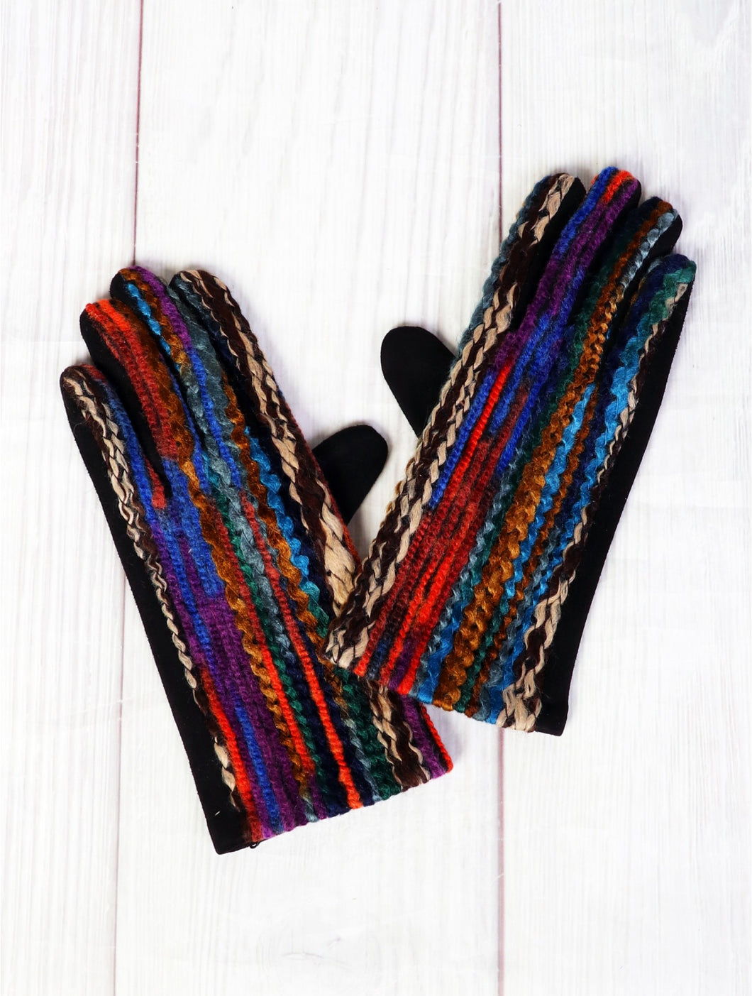 Jewel Toned Embroidered Gloves