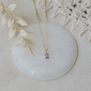 Purple Glim Necklace - Gold