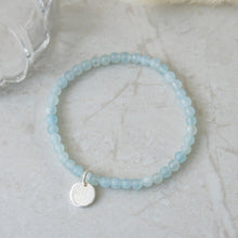Load image into Gallery viewer, Go-To Bracelet- Silver/Aquamarine
