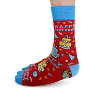 Load image into Gallery viewer, Happy Birthday Red Socks - For Him
