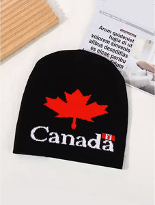Black Canada Themed Beanie