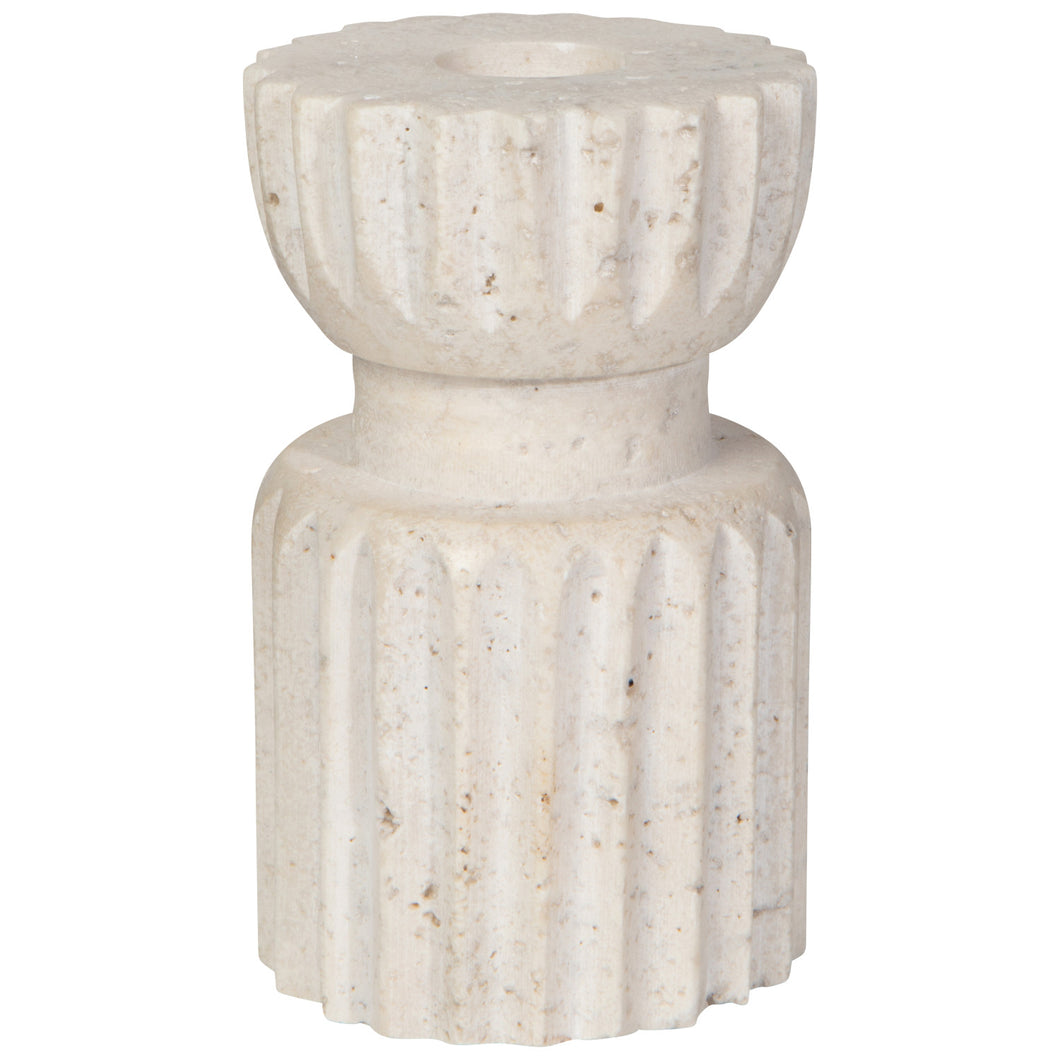 Iona Travertine 4 Inch Candle Holder