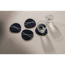 Load image into Gallery viewer, Midnight Striato Felt Coaster - Set of 4
