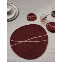 Load image into Gallery viewer, Garnet Striato Felt Coaster - Set of 4
