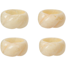 Load image into Gallery viewer, Ivory Resin Napkin Ring - Set of 4
