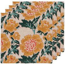 Load image into Gallery viewer, Goldenrise Block Print Napkin - Set of 4
