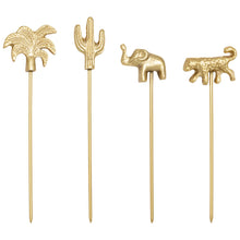 Load image into Gallery viewer, Oasis Gold Cheese Pick Set
