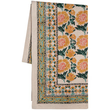 Load image into Gallery viewer, Goldenrise Block Print Tablecloth - 60 x 84 inch
