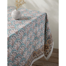 Load image into Gallery viewer, Bouquet Block Print Tablecloth - 60 x 84 inch
