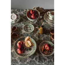 Load image into Gallery viewer, Viridian Block Print Tablecloth - 60 x 84 inch
