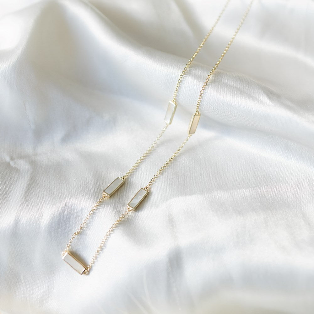 Harper Necklace-  Gold/Mother Of Pearl