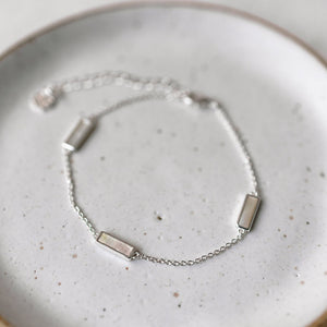 Harper Tennis Bracelet - Silver/Mother Of Pearl