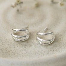 Load image into Gallery viewer, Hat Trick Hoops- Silver
