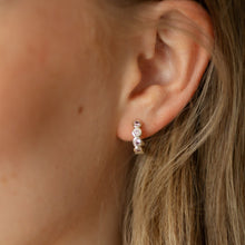 Load image into Gallery viewer, Hattie Hoops-Gold/Pink
