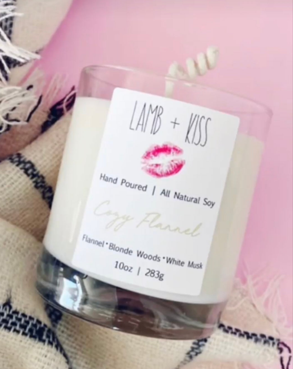 Cozy Flannel Double Wick Candle