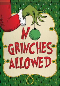 No Grinches Allowed - Garden Flag