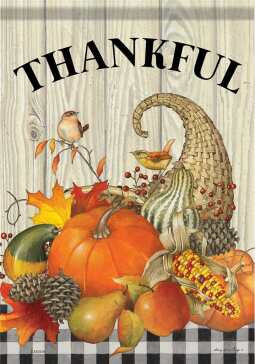 Thankful Cornucopia - Garden Flag