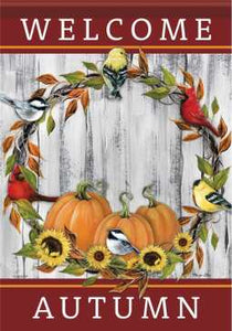 Songbird Wreath - Garden Flag