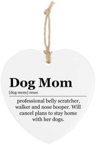 Dog Mom Heart Ornament