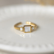 Load image into Gallery viewer, Inner Glow Ring- Gold/Mother of Pearl
