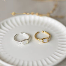 Load image into Gallery viewer, Inner Glow Ring- Silver/ Mother of Pearl
