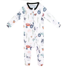 Load image into Gallery viewer, Footie Zip-Up Jammies - Barnyard
