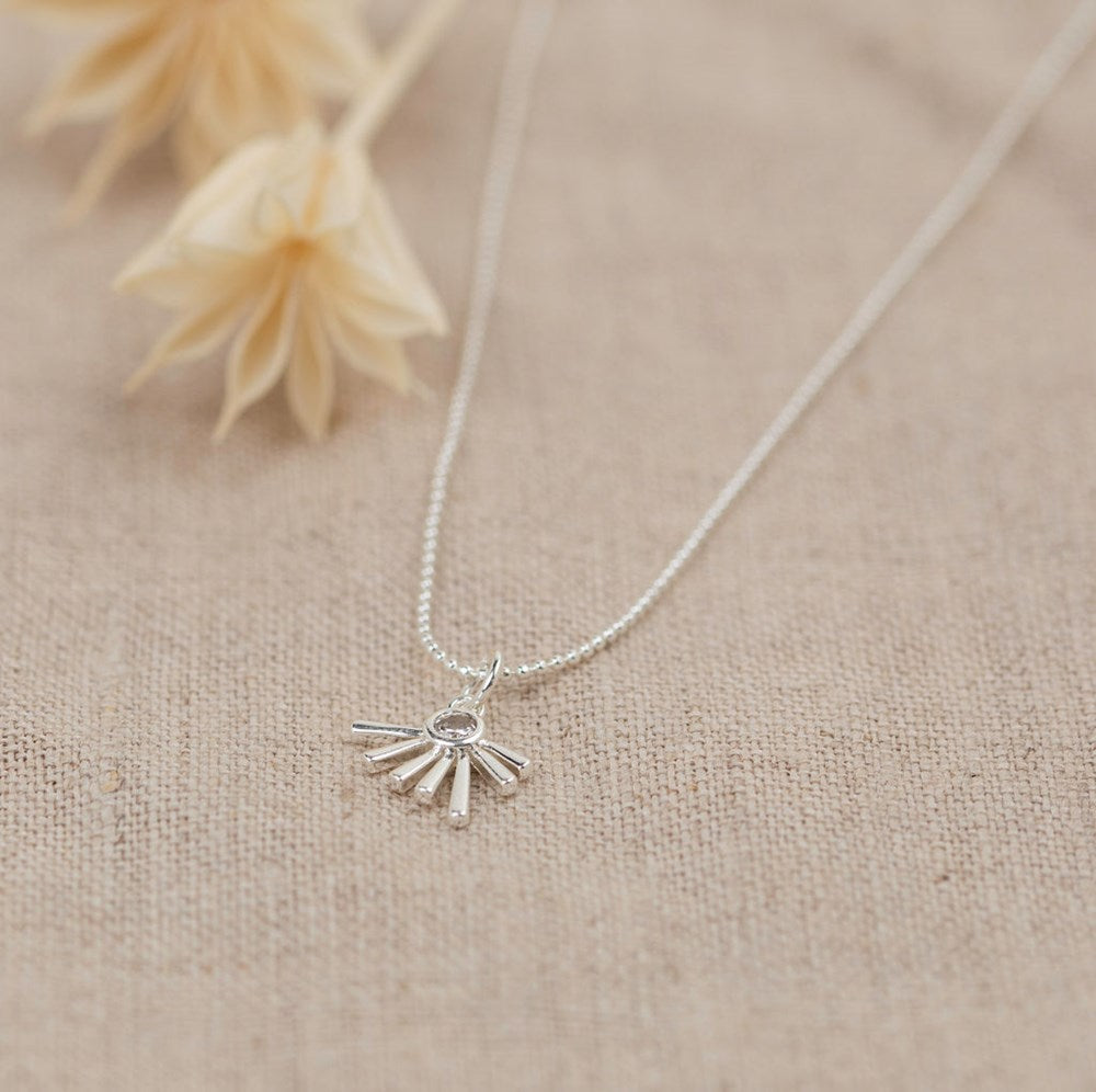 Light Burst Necklace - Silver