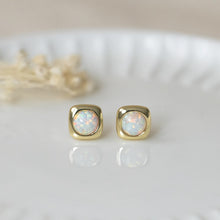 Load image into Gallery viewer, Lilo Studs- Gold/Opal
