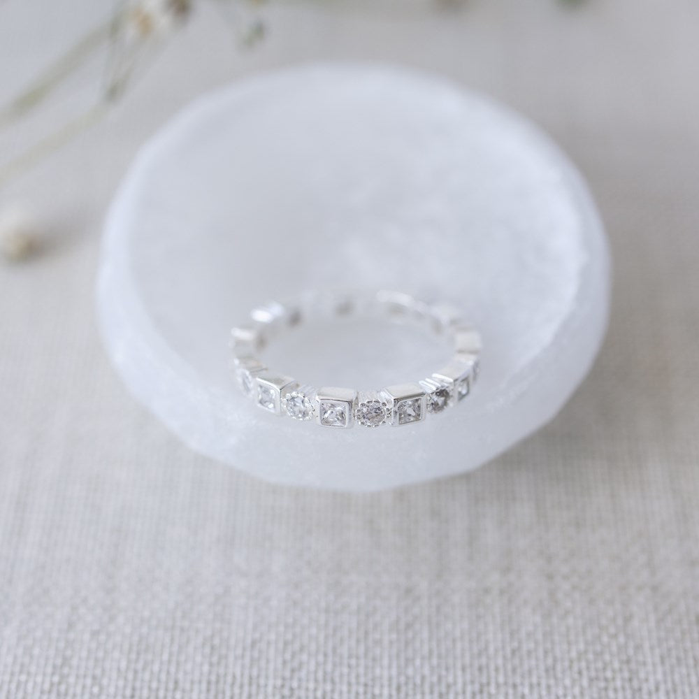 Liora Ring - Silver/Clear