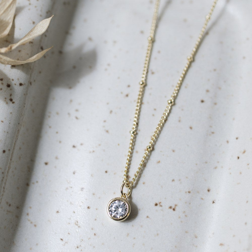 Luster Necklace - Gold / Clear