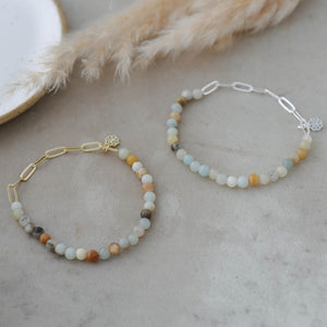 Lysa Bracelet - Gold/Amazonite