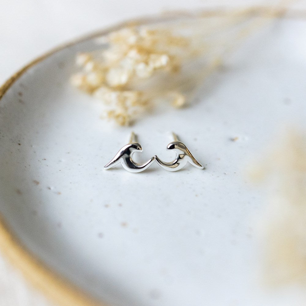 Making Waves Studs - Silver