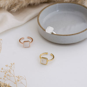 Milan Ring - Gold/Mother Of Pearl